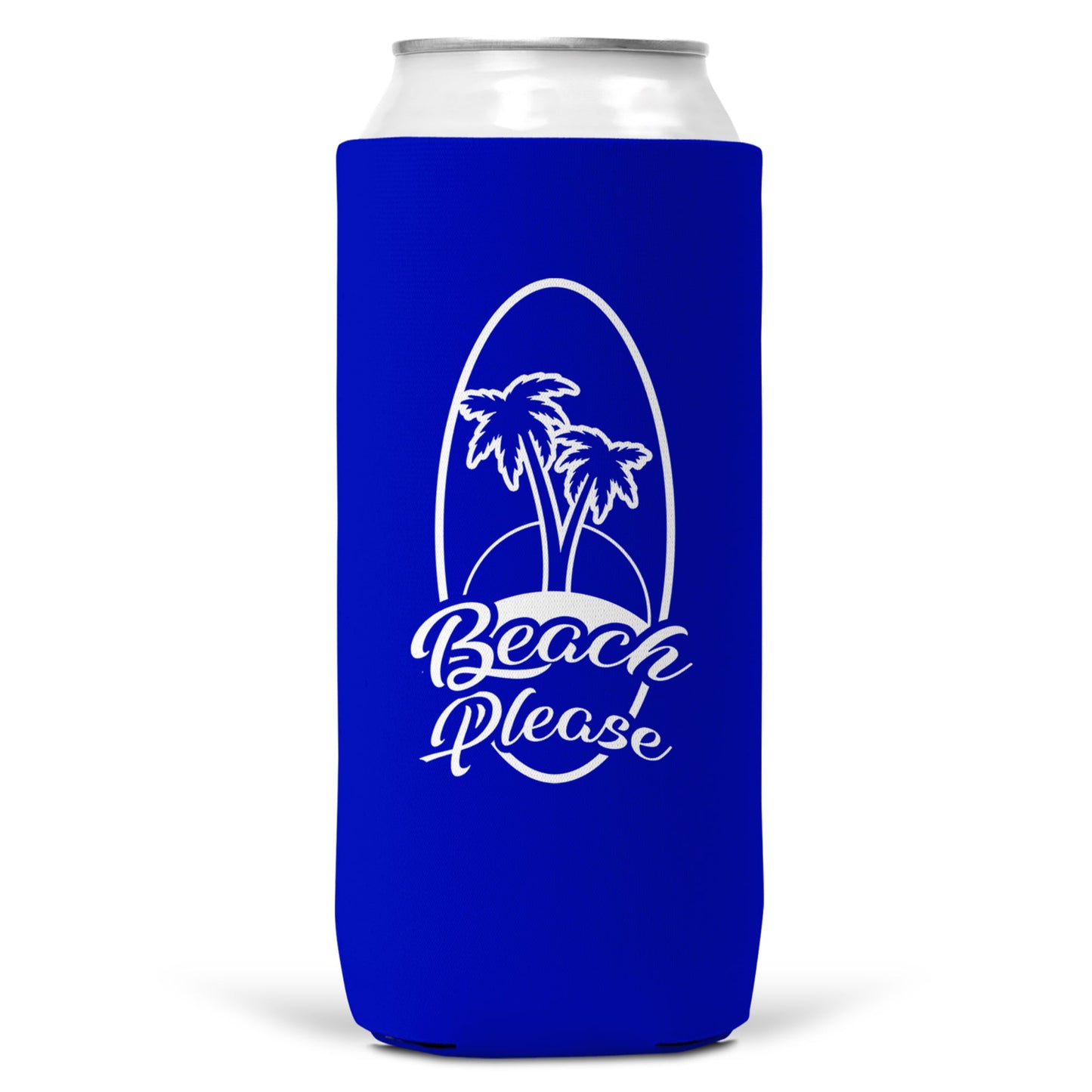 Beach Please SLIM CAN Coozie/Cooler for 12oz Slim Cans-1