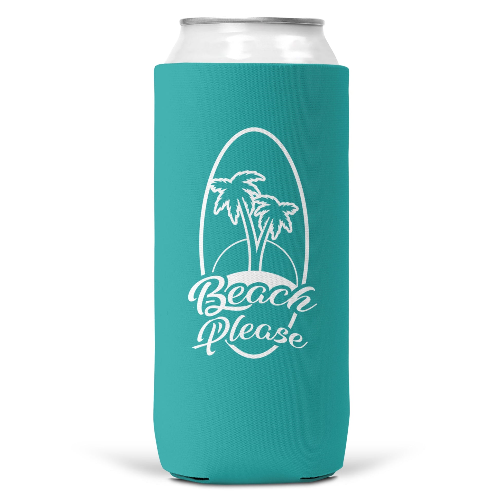 Beach Please SLIM CAN Coozie/Cooler for 12oz Slim Cans-2
