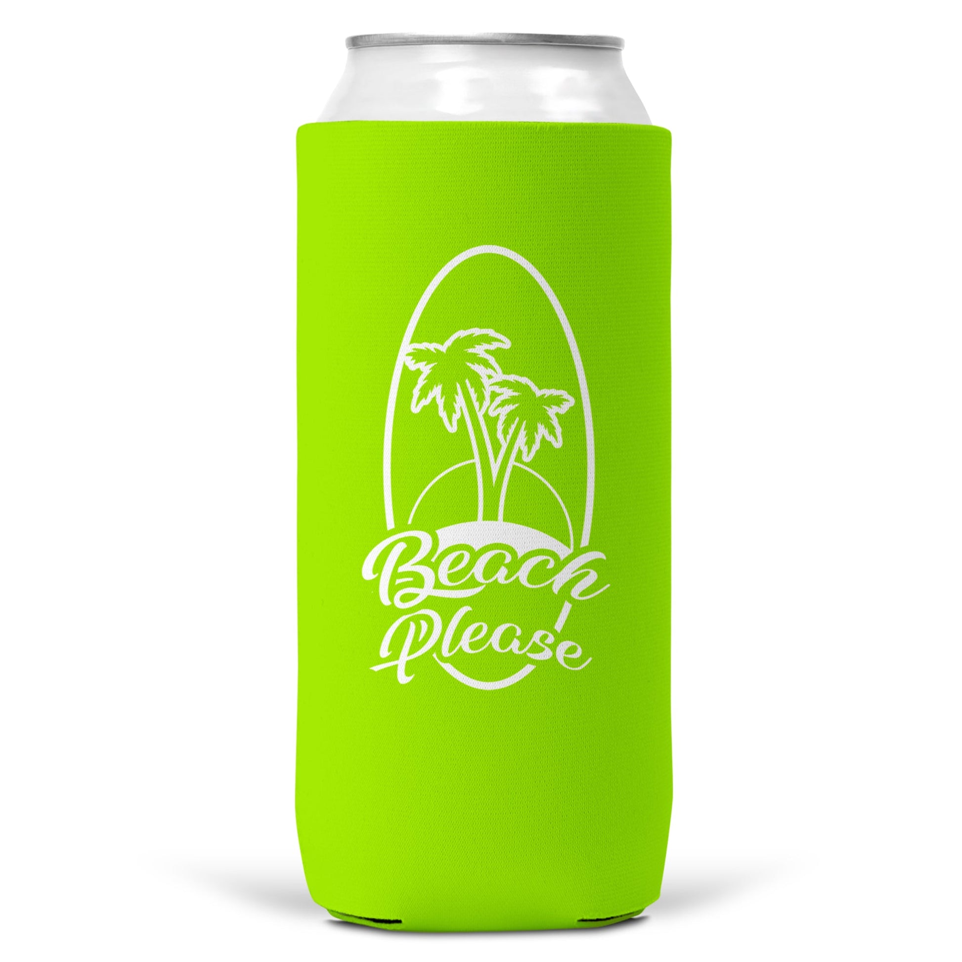 Beach Please SLIM CAN Coozie/Cooler for 12oz Slim Cans-3