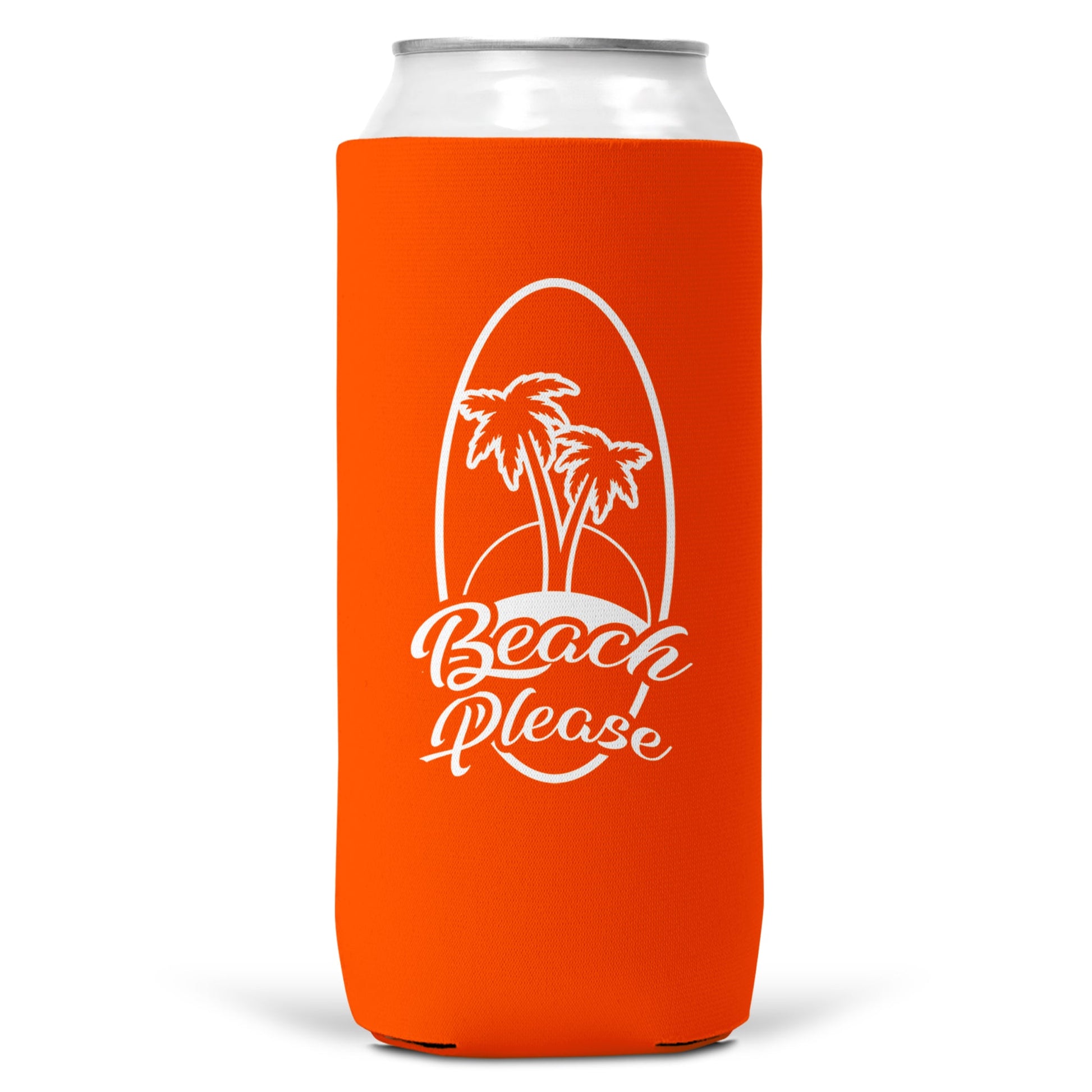 Beach Please SLIM CAN Coozie/Cooler for 12oz Slim Cans-4