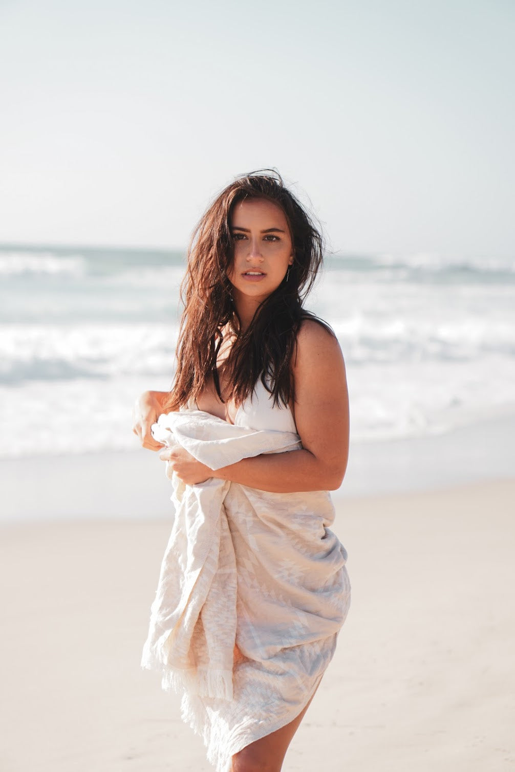 AZTEC BEIGE TURKISH TOWEL-0