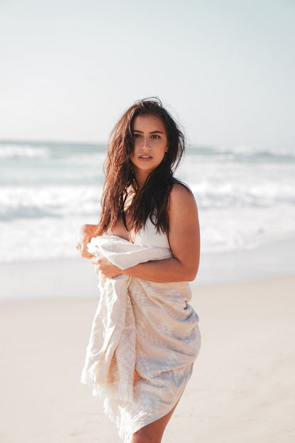 AZTEC BEIGE TURKISH TOWEL-0