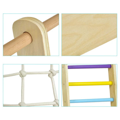 Fa mászóka csúszdával, krétatáblával-4