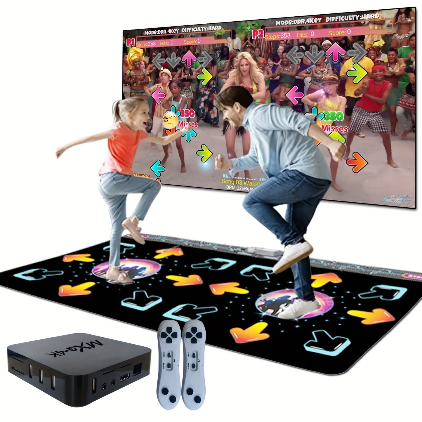 2-Player Dance Mat Game with Motion Sensor-1