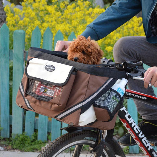 Bikepaws Pet Traveler: Removable Front Bicycle Carrier For Small Cats And Dogs-0