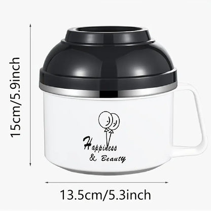 Foldable Bowl with Lid and Handle - 1pc Gift