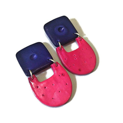 Black & Yellow Clip On Earrings for Non Pierced Ears- "Val"-6