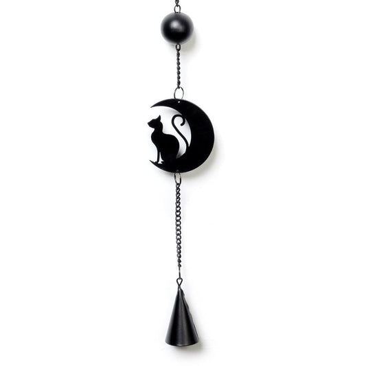 Black Cat and Moon Hanging Decoration-0