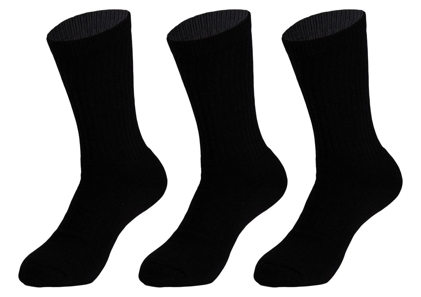 3 Pairs Cotton Crew Socks for Women – Soft, Breathable & Cushioned Athletic Sport Socks, Size 9-11-2