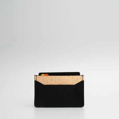 Leather card holder - Geometric Net-3