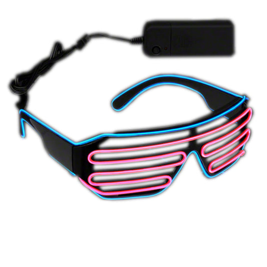 Electro Luminescent Pink and Blue Shutter Shades-0