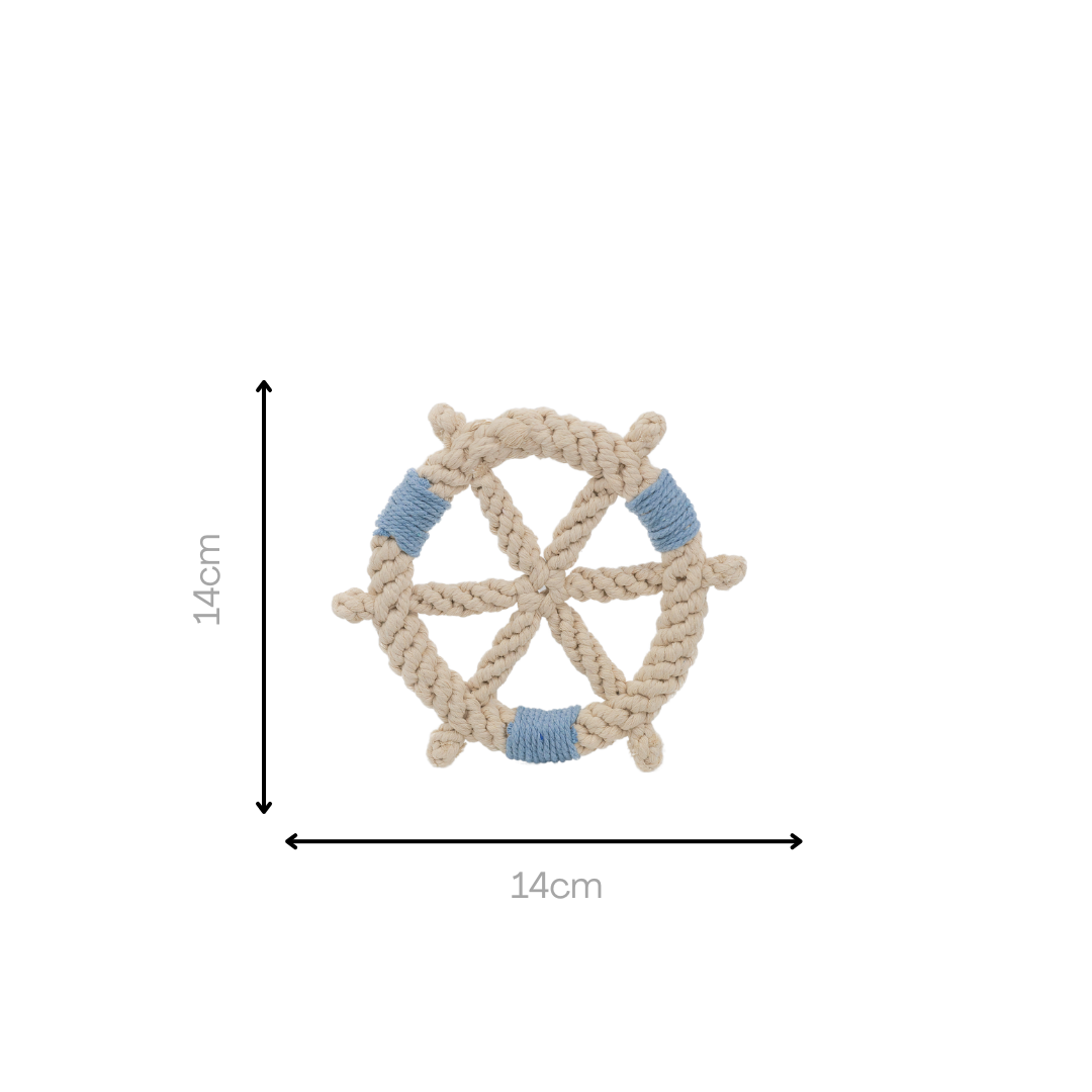 Color wheel Macrame Rope Pet Toy-3