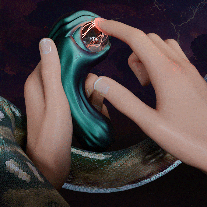 Blush Dark Millenia Temptasia Clit & G-Spot Pulse Vibrator-2