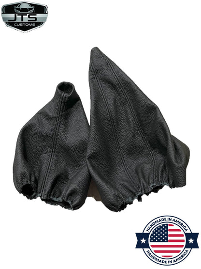 1991-2005 BMW E36 E46 3 Series Genuine Leather Handbrake & Shift Boot Covers Set-2