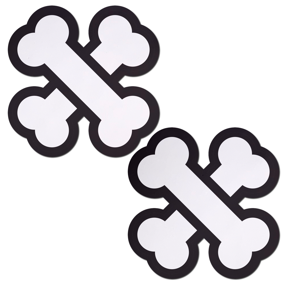 5-Pack: White Crossbone Breast Pasties by Pastease®-0