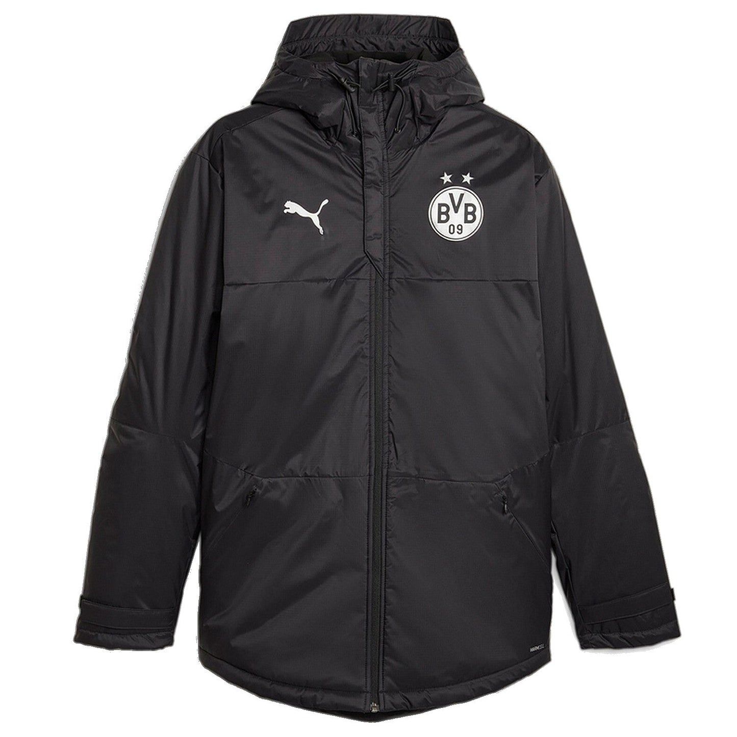 BVB Borussia Dortmund black padded bench jacket 2023/24 - Puma-3
