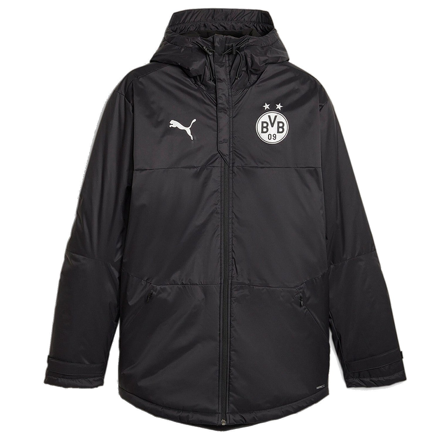 BVB Borussia Dortmund black padded bench jacket 2023/24 - Puma-3