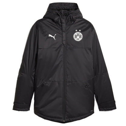 BVB Borussia Dortmund black padded bench jacket 2023/24 - Puma-3