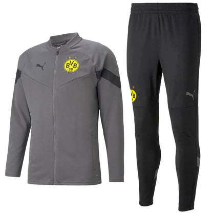 BVB Borussia Dortmund grey bench training tracksuit 2022/23 - Puma-0