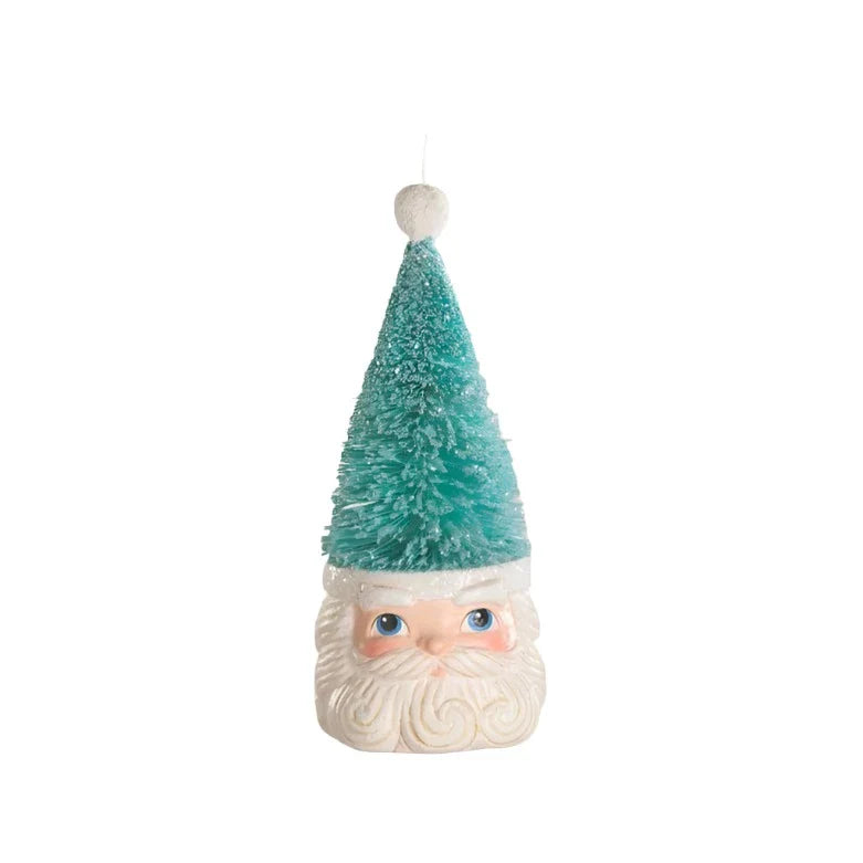 Bottle Brush Santa Blue Ornament by Bethany Lowe Designs-0