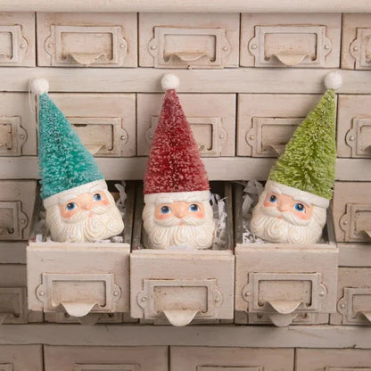 Bottle Brush Santa Red Ornament by Bethany Lowe Designs-2