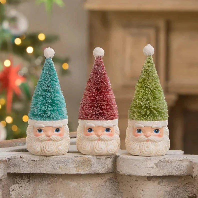 Bottle Brush Santa Red Ornament by Bethany Lowe Designs-3