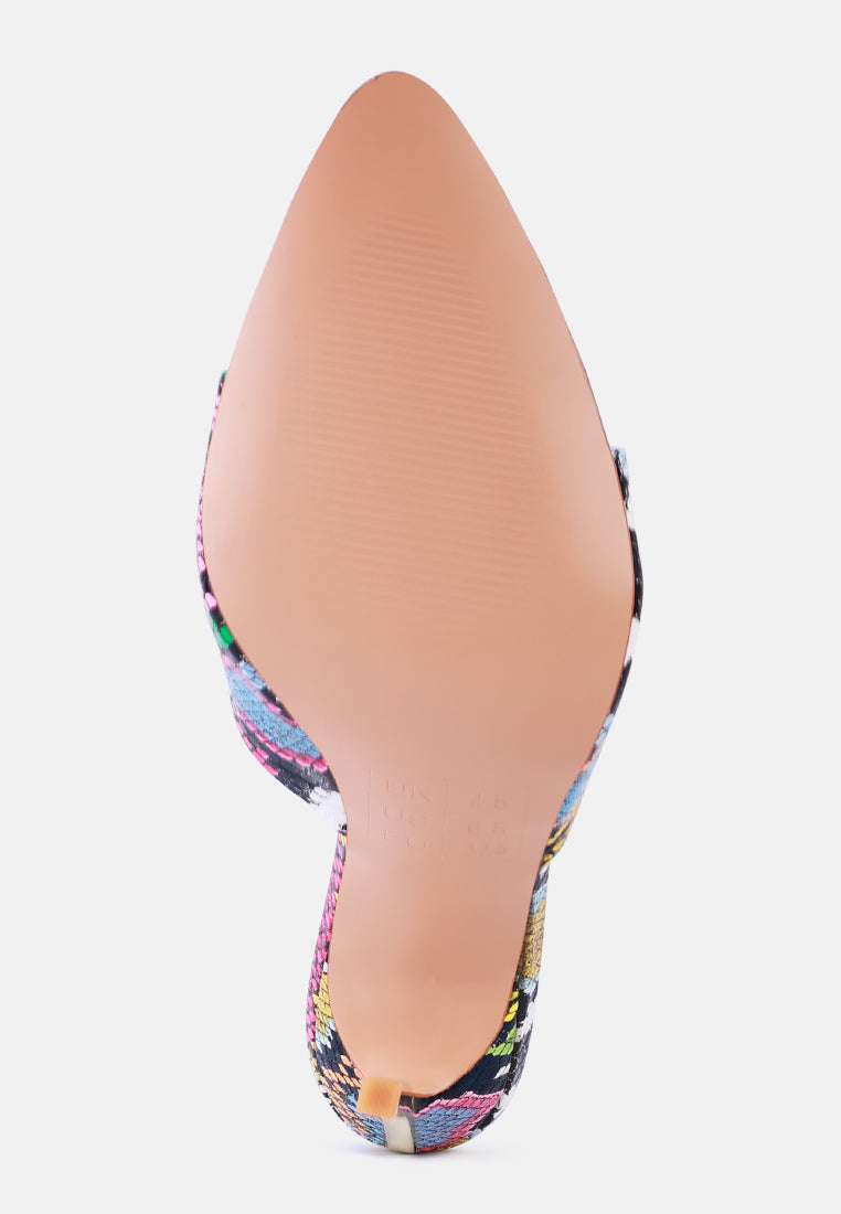 Bottoms Up Strappy Slip On Stiletto Heels-1