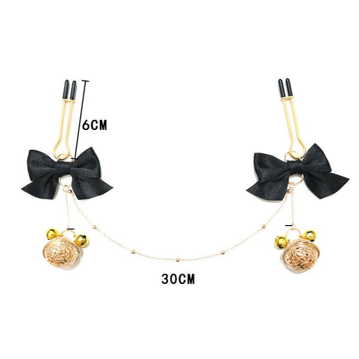 Bow Tie U-Shaped Nipple Clamps with Chain-4