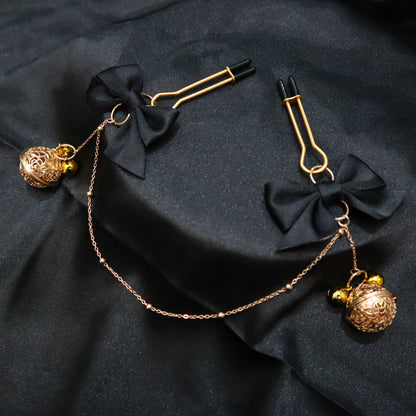 Bow Tie U-Shaped Nipple Clamps with Chain-3