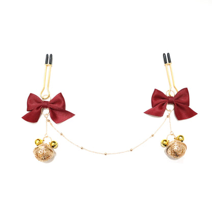 Bow Tie U-Shaped Nipple Clamps with Chain-0
