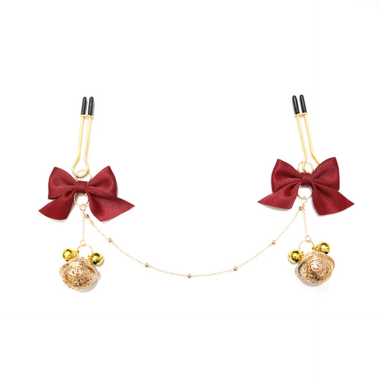 Bow Tie U-Shaped Nipple Clamps with Chain-0