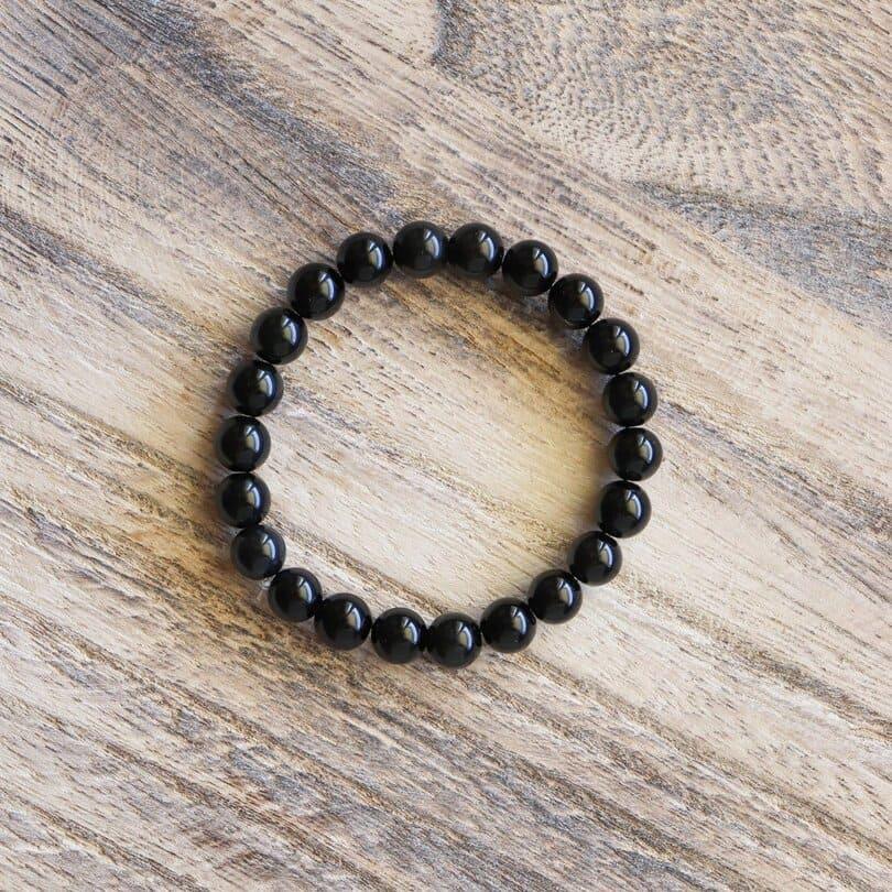 Bracelet en Obsidienne noire-2