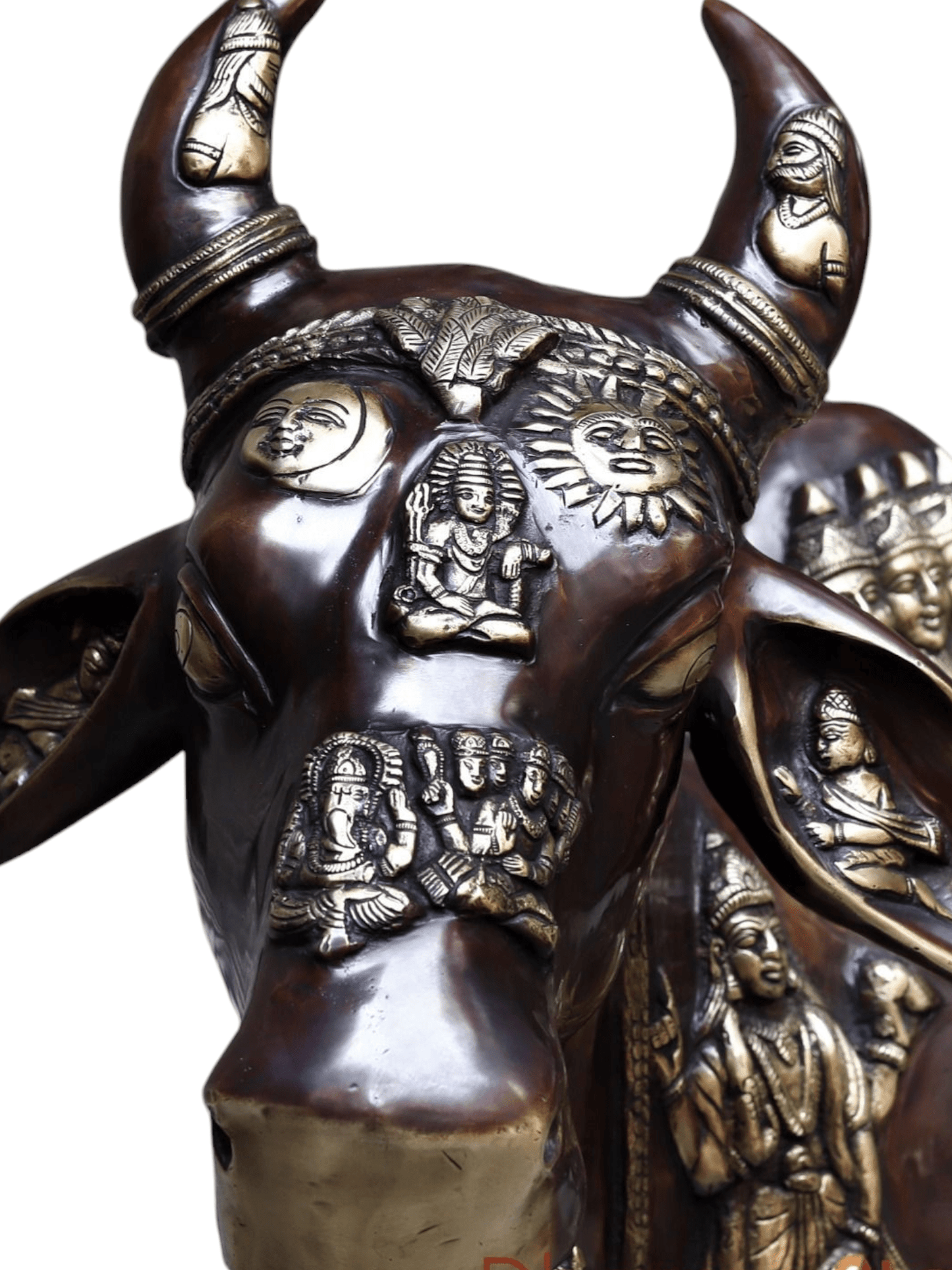 Brass Large Kamadhenu Cow with Calf – 53"-1