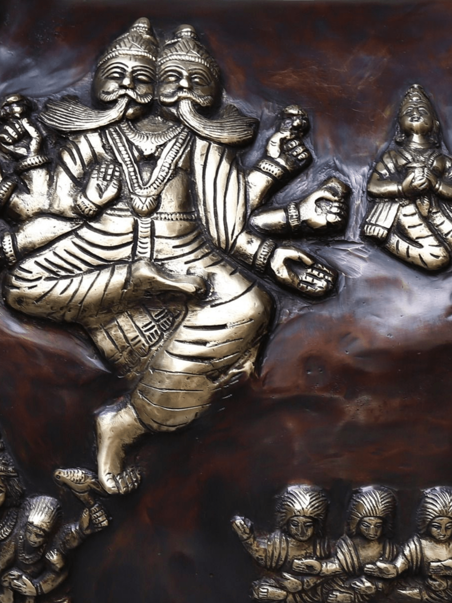 Brass Large Kamadhenu Cow with Calf – 53"-2