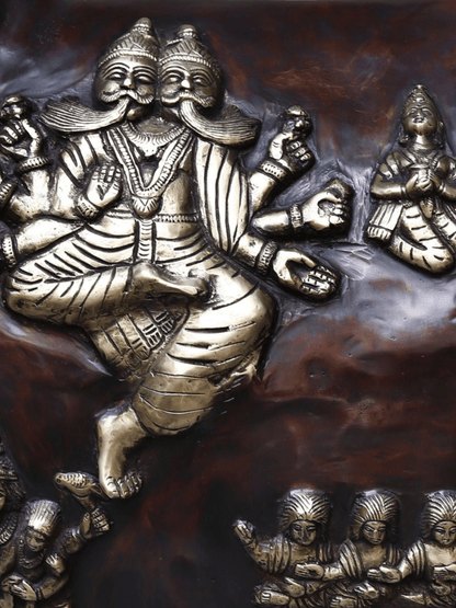 Brass Large Kamadhenu Cow with Calf – 53"-2