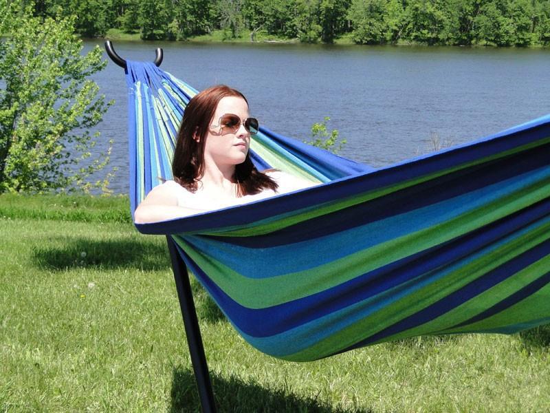 Deluxe Brazilian Double Hammock with Universal Stand - Part of the Collective Marketplace Collection-0