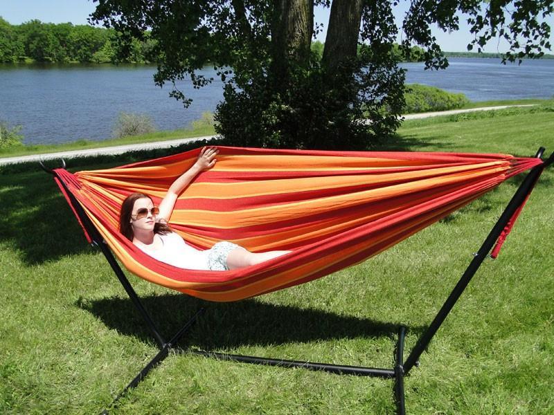 Deluxe Brazilian Double Hammock with Universal Stand - Part of the Collective Marketplace Collection-3