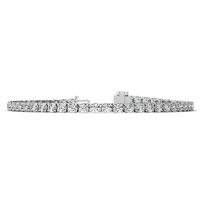 6ctw Created Moissanite Tennis Bracelet - 3mm Stones - 14K Gold Overlay in White, Yellow or Rose Gold-1
