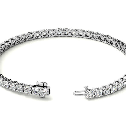 6ctw Created Moissanite Tennis Bracelet - 3mm Stones - 14K Gold Overlay in White, Yellow or Rose Gold-3