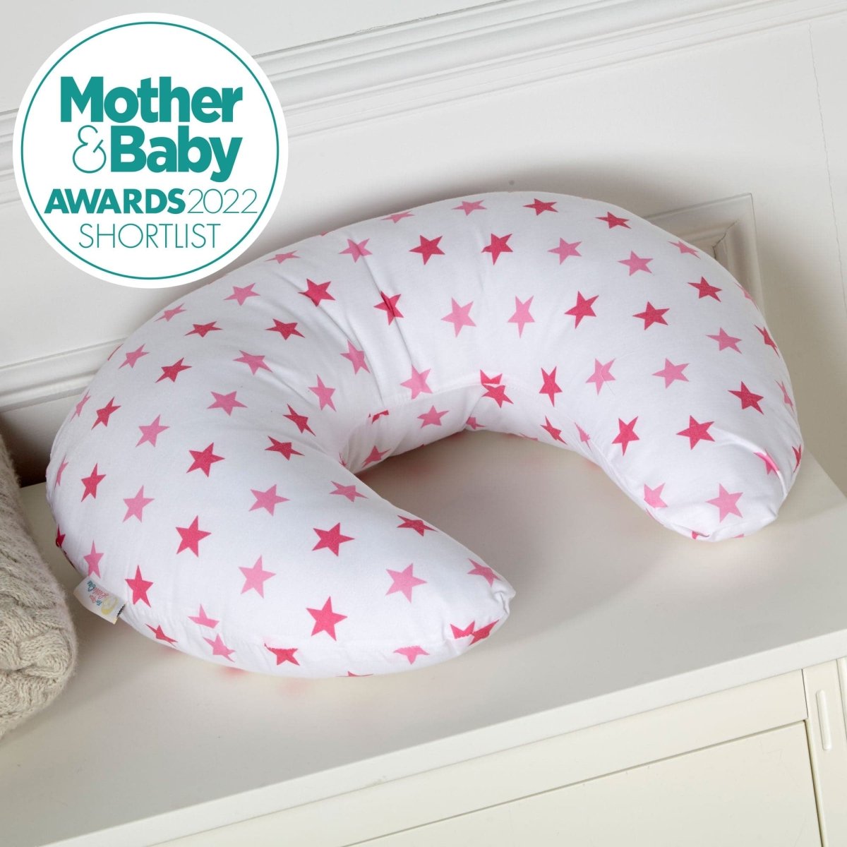 Breast Feeding Nursing Pillow - Little Pink Star (COVER ONLY)-1