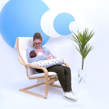 Breast Feeding Nursing Pillow  - Silver Twinkle (COVER ONLY)-3
