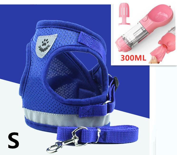 Breathable Mesh Pet Leash With Reflective Design And Matching Belt-3