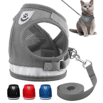 Breathable Mesh Pet Leash With Reflective Design And Matching Belt-0