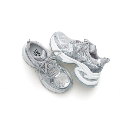 Breathable Mesh Platform Sneakers-4