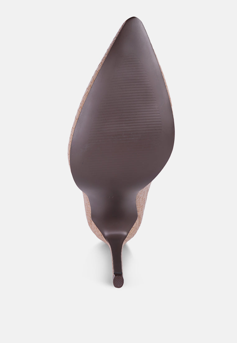 Brinkles Weave Pattern High Heel Pumps-4