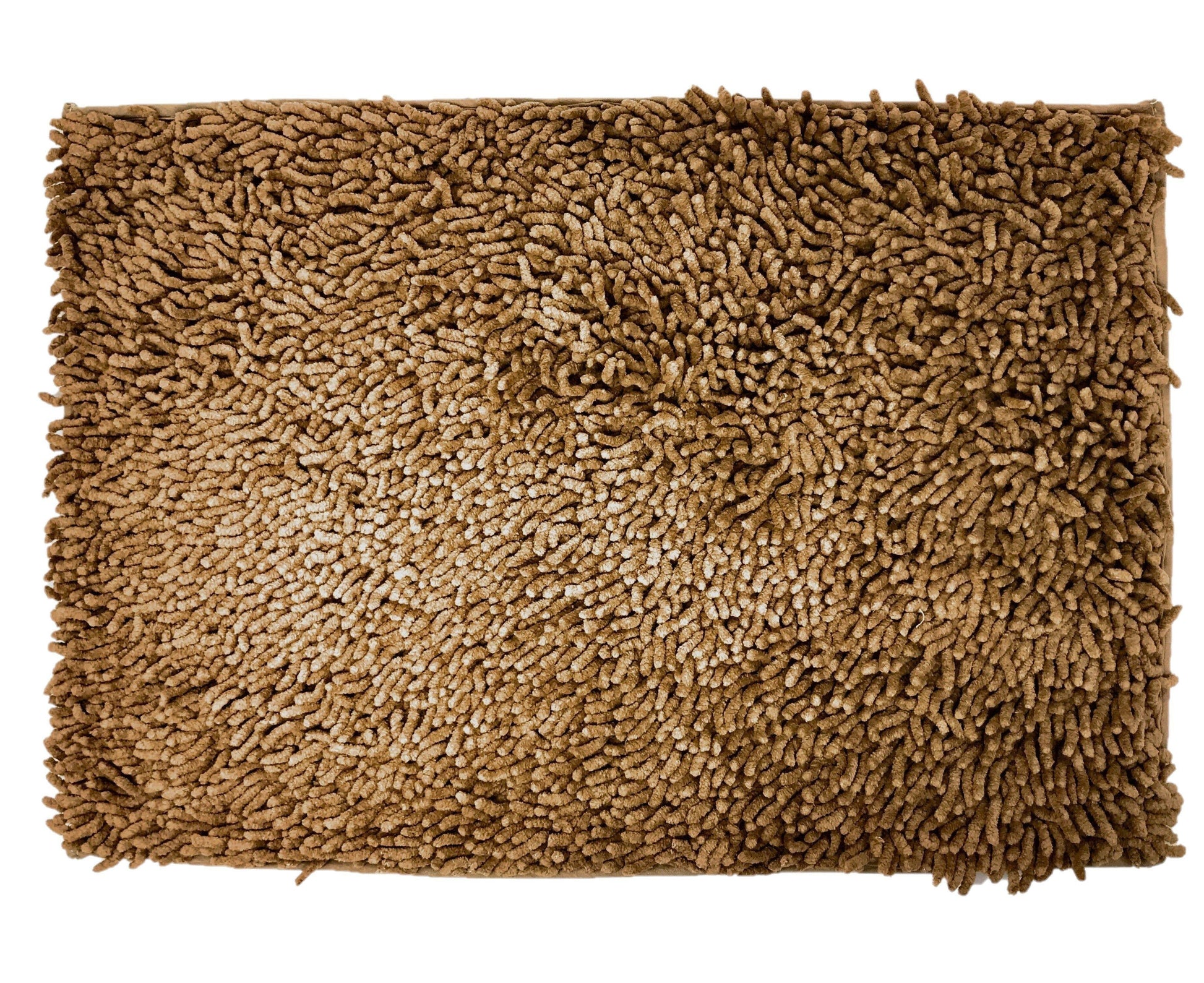 DaDa Bedding Coffee Brown Shaggy Soft Chenille Noodle Carpet Rug Bath Mat-4