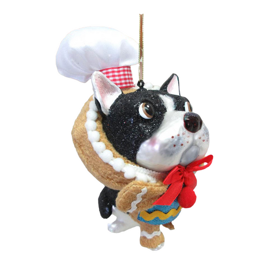 Bulldog w/Gingerbread Costume Ornament by December Diamonds-0