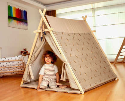 Bunny Play Tent & Play Mat | Indoor Teepee for Kids-1