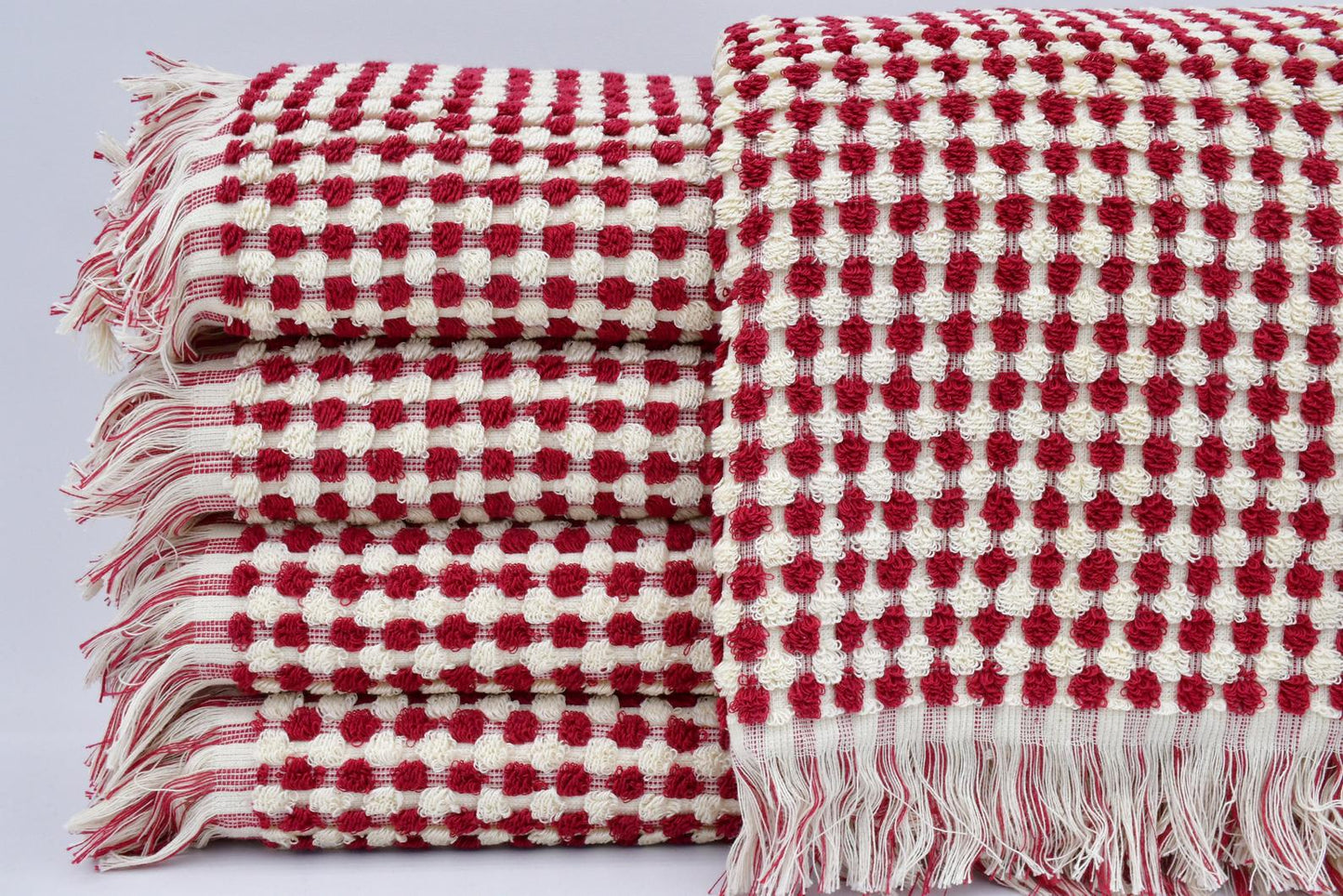 BUBBLE RED TERRY HAND TOWEL-0