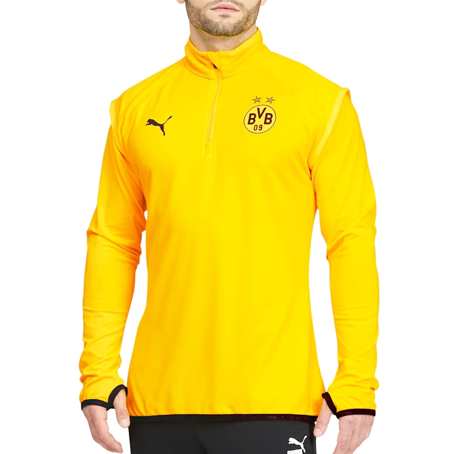 BVB Borussia Dortmund warm-up training sweat top 2021 - Puma-2
